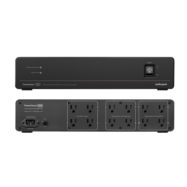 AudioQuest PowerQuest® 505 12-Outlet Power Conditioner & Non-Sacrificial Surge Protector